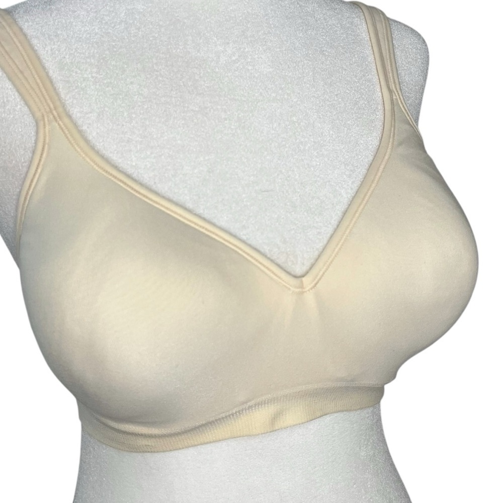 Bali Underwire Free Seamless Comfort Cream Bra Sz 38C